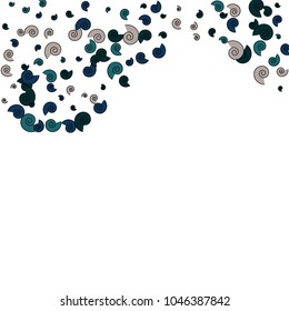 Vector Confetti Background Pattern. Element of design. Color spirals on a white background