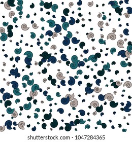 Vector Confetti Background Pattern. Element of design. Color spirals on a white background
