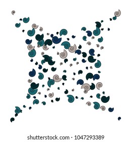 Vector Confetti Background Pattern. Element of design. Color spirals on a white background