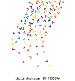 Vector Confetti Background Pattern. Element of design. Colorful arrows on a white background
