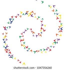 Vector Confetti Background Pattern. Element of design. Colorful arrows on a white background

