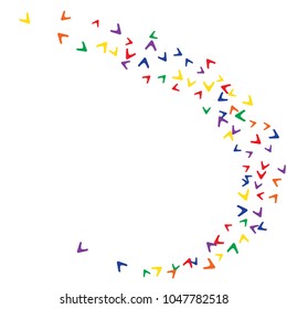 Vector Confetti Background Pattern. Element of design. Colorful arrows on a white background
