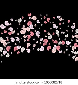 Vector Confetti Background Pattern. Element of design. Color spirals on a black background