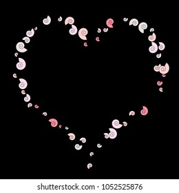 Vector Confetti Background Pattern. Element of design. Color spirals on a black background