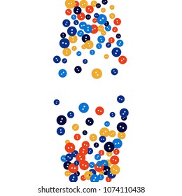 Vector Confetti Background Pattern. Element of design. Colored buttons on a black background
