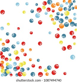 Vector Confetti Background Pattern. Element of design. Colored stylized berries on a black background
