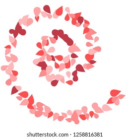 Vector Confetti Background Pattern. Element of design. Colored petals on a white background
