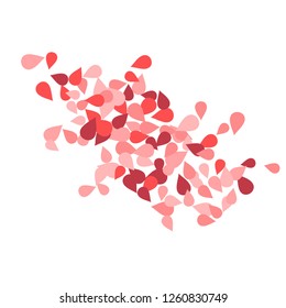 Vector Confetti Background Pattern. Element of design. Colored petals on a white background
