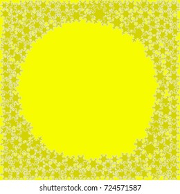 Vector Confetti Background Pattern. Element of design. Yellow snowflakes on a Yellow background