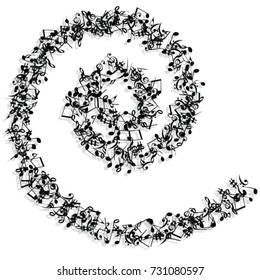 Vector Confetti Background Pattern. Element of design. Music Signs on a white Background