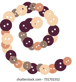 Vector Confetti Background Pattern. Element of design. Colored buttons on a white background