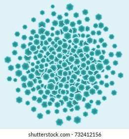 Vector Confetti Background Pattern. Element of design.  Colored polygons on a blue background