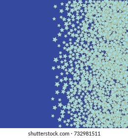 Vector Confetti Background Pattern. Element of design. Blue stars on a Blue background