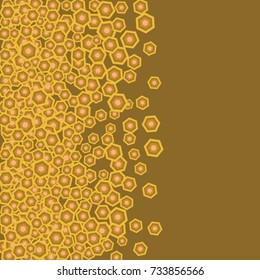 Vector Confetti Background Pattern. Element of design.  Colored polygons on a Orange background