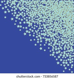 Vector Confetti Background Pattern. Element of design. Blue stars on a Blue background
