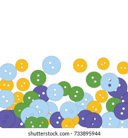 Vector Confetti Background Pattern. Element of design. Colored buttons on a white background