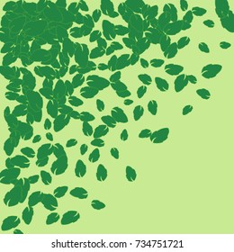 Vector Confetti Background Pattern. Element of design. Colored leaves on a green background