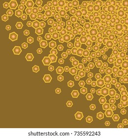 Vector Confetti Background Pattern. Element of design. Colored polygons on a Orange background