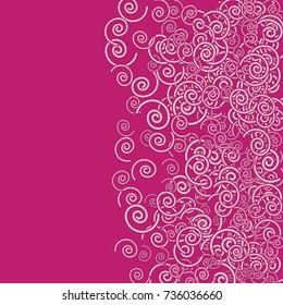 Vector Confetti Background Pattern. Element of design. Pink spirals on a red background