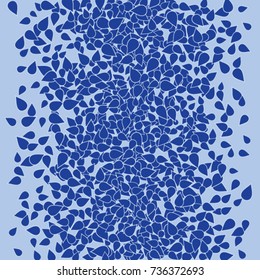 Vector Confetti Background Pattern. Element of design. Blue petals on a blue background