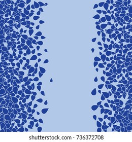 Vector Confetti Background Pattern. Element of design. Blue petals on a blue background