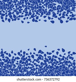 Vector Confetti Background Pattern. Element of design. Blue petals on a blue background