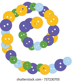 Vector Confetti Background Pattern. Element of design. Colored buttons on a white background