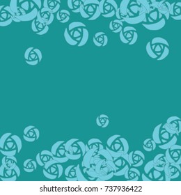 Vector Confetti Background Pattern. Element of design. Stylized roses on a turquoise background