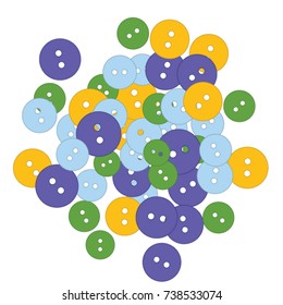 Vector Confetti Background Pattern. Element of design. Colored buttons on a white background