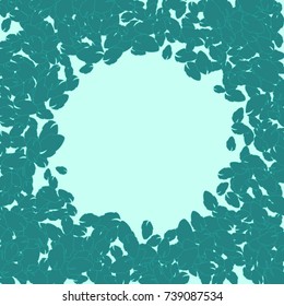 Vector Confetti Background Pattern. Element of design. Colored leaves on a blue background