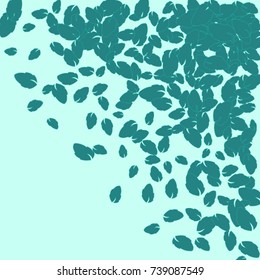 Vector Confetti Background Pattern. Element of design. Colored leaves on a blue background
