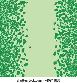 Vector Confetti Background Pattern. Element of design. Green petals on a green background