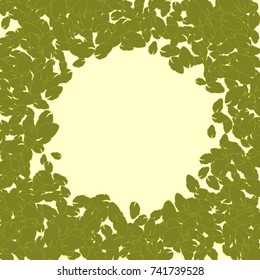 Vector Confetti Background Pattern. Element of design. Colored leaves on a yellow background