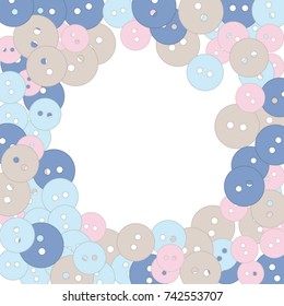 Vector Confetti Background Pattern. Element of design. Colored buttons on a white background