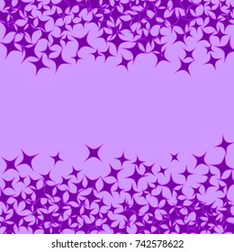 Vector Confetti Background Pattern. Element of design. Violet stars on a lilac background