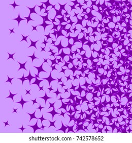 Vector Confetti Background Pattern. Element of design. Violet stars on a lilac background