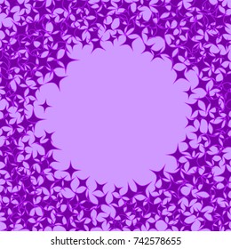 Vector Confetti Background Pattern. Element of design. Violet stars on a lilac background