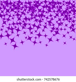 Vector Confetti Background Pattern. Element of design. Violet stars on a lilac background