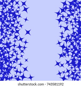 Vector Confetti Background Pattern. Element of design. Blue stars on a Blue background