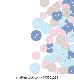 Vector Confetti Background Pattern. Element of design. Colored buttons on a white background