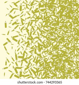 Vector Confetti Background Pattern. Element of design. Yellow pencils on a yellow background