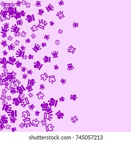 Vector Confetti Background Pattern. Element of design. Purple chess pieces on a lilac background