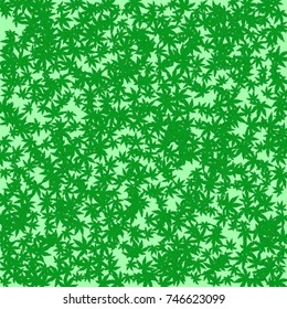 Vector Confetti Background Pattern. Element of design. Colored leaves on a green background