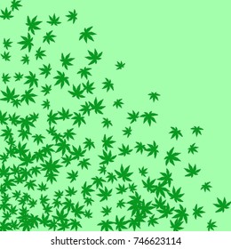 Vector Confetti Background Pattern. Element of design. Colored leaves on a green background