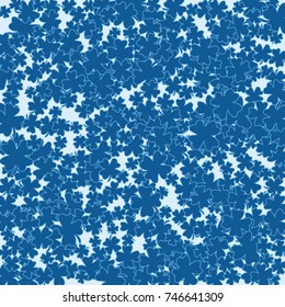 Vector Confetti Background Pattern. Element of design. Clover leaves on an blue background