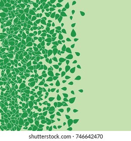 Vector Confetti Background Pattern. Element of design. Clover leaves on a green background