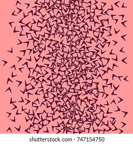 Vector Confetti Background Pattern. Element of design. Red arrows on a pink background