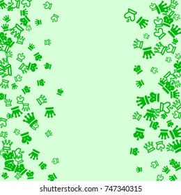 Vector Confetti Background Pattern. Element of design. Green chess pieces on a green background
