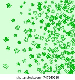Vector Confetti Background Pattern. Element of design. Green chess pieces on a green background