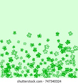 Vector Confetti Background Pattern. Element of design. Green chess pieces on a green background